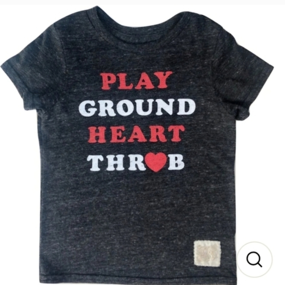 Retro Brand “Playground Heart Throb” Graphic Tee Boys Valentine Shirt 3T